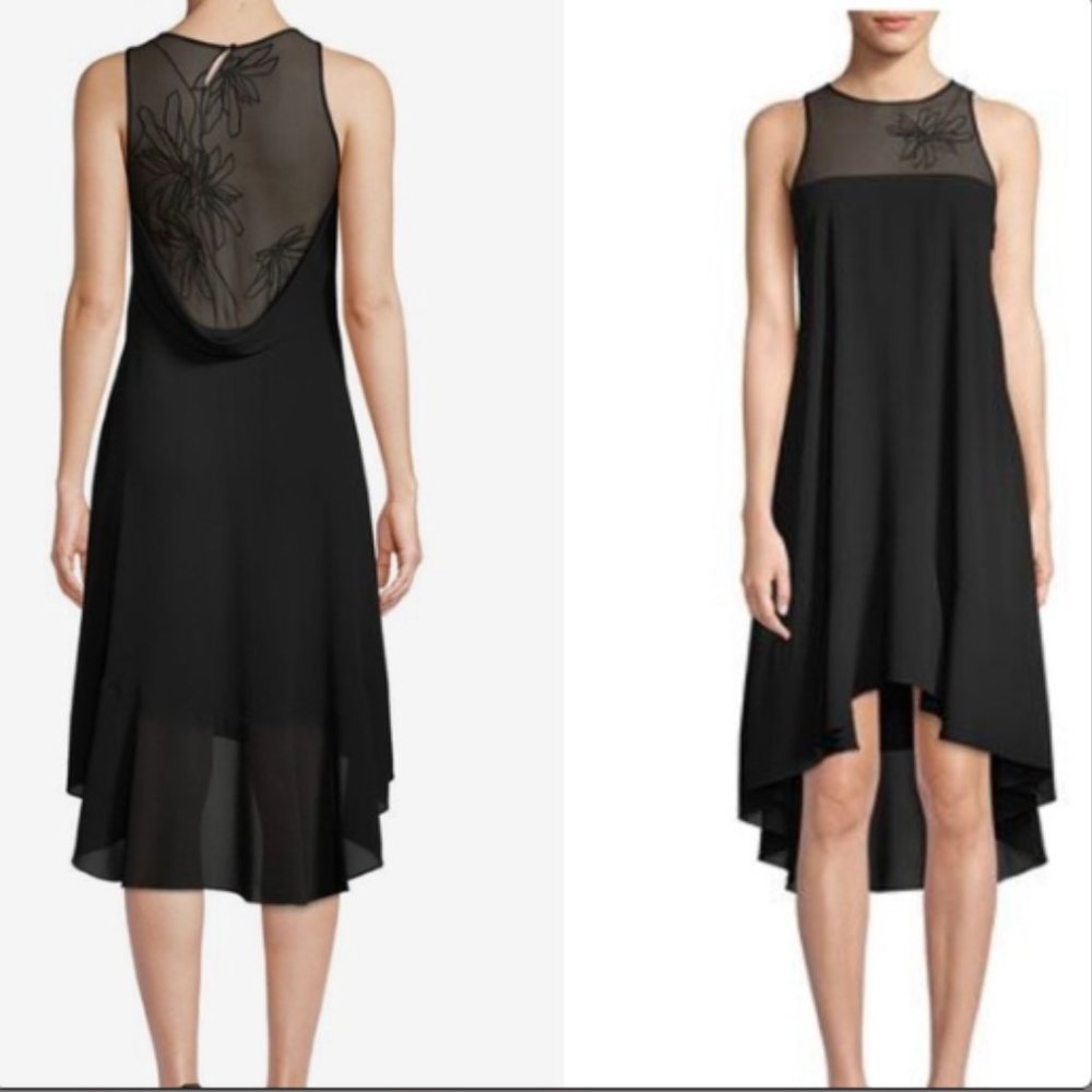 Halston Heritage Evening Collection Sleeveless High Neck Flowy Dress Size 6 NWT